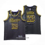 Camiseta Los Angeles Lakers LeBron James #23 Crenshaw Black Mamba Negro