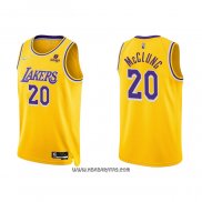 Camiseta Los Angeles Lakers Mac McClung #20 75th Anniversary 2021-22 Amarillo