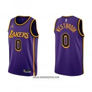 Camiseta Los Angeles Lakers Russell Westbrook #0 Statement 2022-23 Violeta