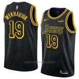 Camiseta Los Angeles Lakers Sviatoslav Mykhailiuk #19 Ciudad 2018 Negro