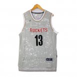 Camiseta Luces De La Ciudad Houston Rockets James Harden #13 Gris