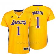 Camiseta Manga Corta Los Angeles Lakers D'Angelo Russell #1 Amarillo