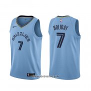 Camiseta Memphis Grizzlies Justin Holiday #7 Statement Azul