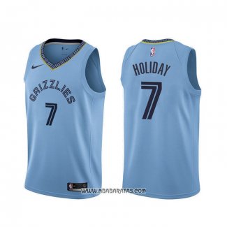 Camiseta Memphis Grizzlies Justin Holiday #7 Statement Azul