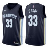 Camiseta Memphis Grizzlies Marc Gasol #33 Icon 2017-18 Azul