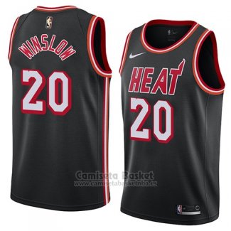 Camiseta Miami Heat Justise Winslow #20 Classic 2018 Negro