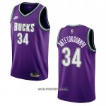 Camiseta Milwaukee Bucks Giannis Antetokounmpo #34 Classic 2022-23 Violeta