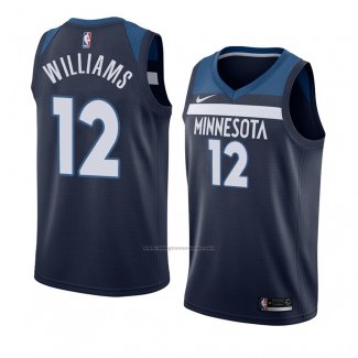 Camiseta Minnesota Timberwolves C. J. Williams #12 Icon 2018 Azul