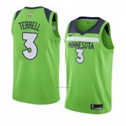 Camiseta Minnesota Timberwolves Jarojo Terrell #3 Statement 2017-18 Verde