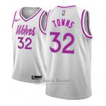 Camiseta Minnesota Timberwolves Karl Anthony Towns #32 Earned 2018-19 Gris