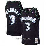 Camiseta Minnesota Timberwolves Stephon Marbury #3 Mitchell & Ness 1997-98 Negro