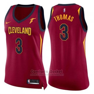 Camiseta Mujer Cleveland Cavaliers Isaiah Thomas Icon #3 2017-18 Rojo