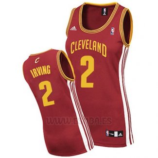 Camiseta Mujer Cleveland Cavaliers Kyrie Irving #2 Rojo