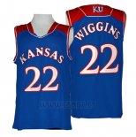 Camiseta NCAA Kansas Jayhawks Andrew Wiggins #22 Azul