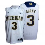 Camiseta NCAA Michigan State Spartans Trey Burke #3 Blanco