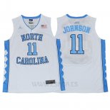 Camiseta NCAA North Carolina Tar Heels Brice Johnson #11 Blanco