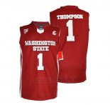 Camiseta NCAA Washington State Klay Thompson #1 Rojo
