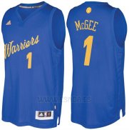 Camiseta Navidad 2016 Golden State Warriors Javale McGee #1 Azul