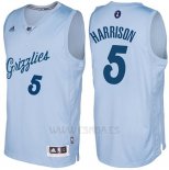 Camiseta Navidad 2016 Memphis Grizzlies Andrew Harrison #5 Azul
