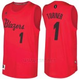 Camiseta Navidad 2016 Portland Trail Blazers Evan Turner #1 Rojo