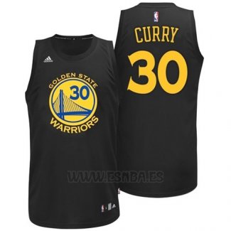 Camiseta Negro Moda Golden State Warriors Stephen Curry #30 Negro