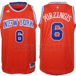 Camiseta New York Knicks Kristaps Porzingis #6 Naranja