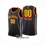 Camiseta Oklahoma City Thunder Personalizada Ciudad 2024-25 Negro