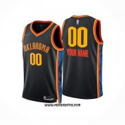 Camiseta Oklahoma City Thunder Personalizada Ciudad 2024-25 Negro