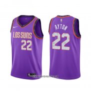 Camiseta Phoenix Suns Deandre Ayton #22 Ciudad Violeta