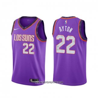 Camiseta Phoenix Suns Deandre Ayton #22 Ciudad Violeta