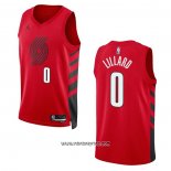 Camiseta Portland Trail Blazers Damian Lillard #0 Statement 2022-23 Rojo