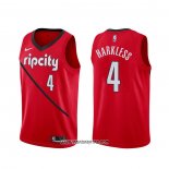 Camiseta Portland Trail Blazers Maurice Harkless #4 Earned Rojo