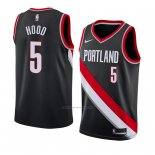 Camiseta Portland Trail Blazers Rodney Hood #5 Icon 2018 Negro