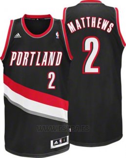 Camiseta Portland Trail Blazers Wesley Matthews #2 Negro