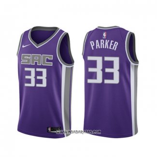 Camiseta Sacramento Kings Jabari Parker #33 Icon Violetan