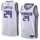 Camiseta Sacramento Kings Jakarr Sampson #29 Association 2018 Blanco