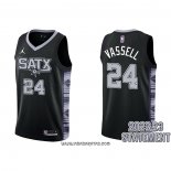 Camiseta San Antonio Spurs Devin Vassell #24 Statement 2022-23 Negro