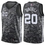 Camiseta San Antonio Spurs Gindbili Ciudad #20 2017-18 Gris