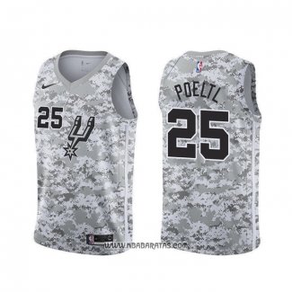 Camiseta San Antonio Spurs Jakob Poeltl #25 Earned Camuflaje