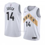 Camiseta Toronto Raptors Danny Green #14 Ciudad 2018 Blanco