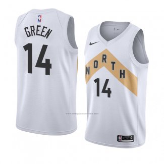 Camiseta Toronto Raptors Danny Green #14 Ciudad 2018 Blanco