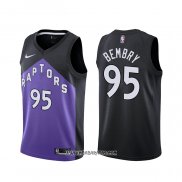 Camiseta Toronto Raptors DeAndre Bembry #95 Earned 2020-21 Negro Violeta