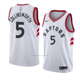 Camiseta Toronto Raptors Kyle Collinsworth #5 Association 2018 Blanco