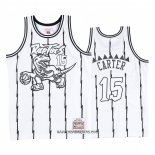 Camiseta Toronto Raptors Vince Carter #15 Concord Collection Hardwood Classics Blanco Negro