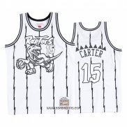 Camiseta Toronto Raptors Vince Carter #15 Concord Collection Hardwood Classics Blanco Negro