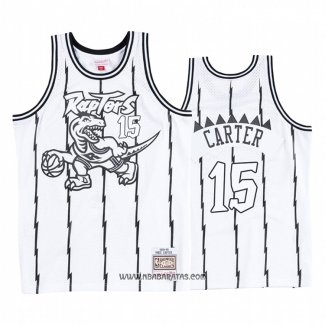 Camiseta Toronto Raptors Vince Carter #15 Concord Collection Hardwood Classics Blanco Negro