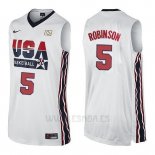 Camiseta USA 1992 David Robinson #5 Blanco