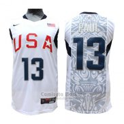 Camiseta USA 2008 Paul #13 Blanco