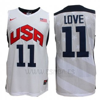 Camiseta USA 2012 Kevin Love #11 Blanco