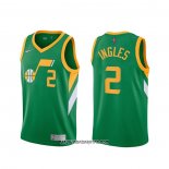 Camiseta Utah Jazz Joe Ingles #2 Earned 2020-21 Verde
